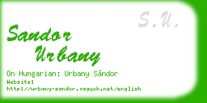 sandor urbany business card